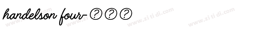 handelson four字体转换